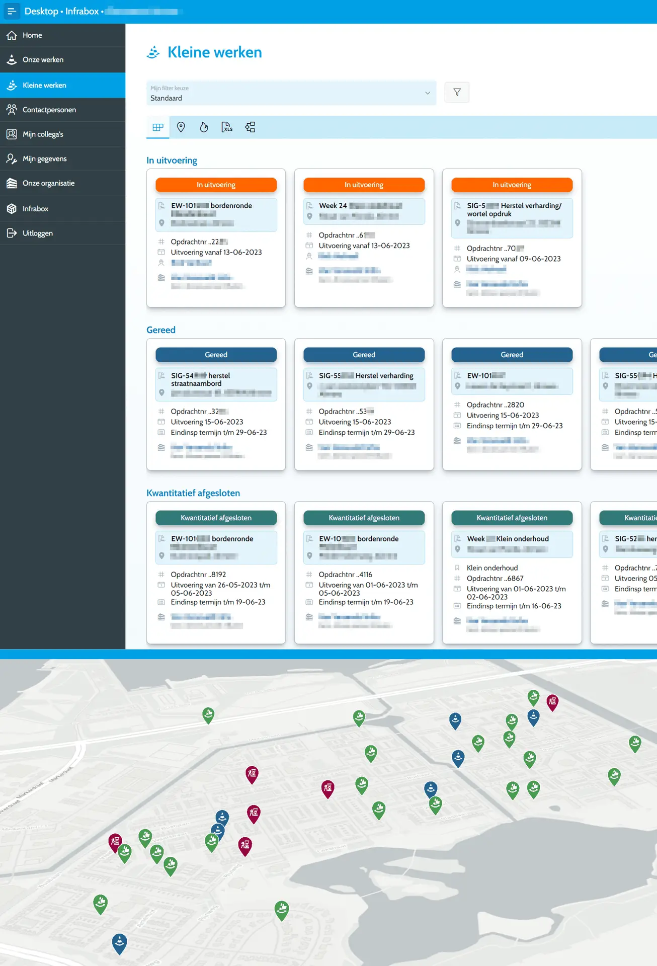 Online projectdossier voor gemeente en aannemer - Infrabox