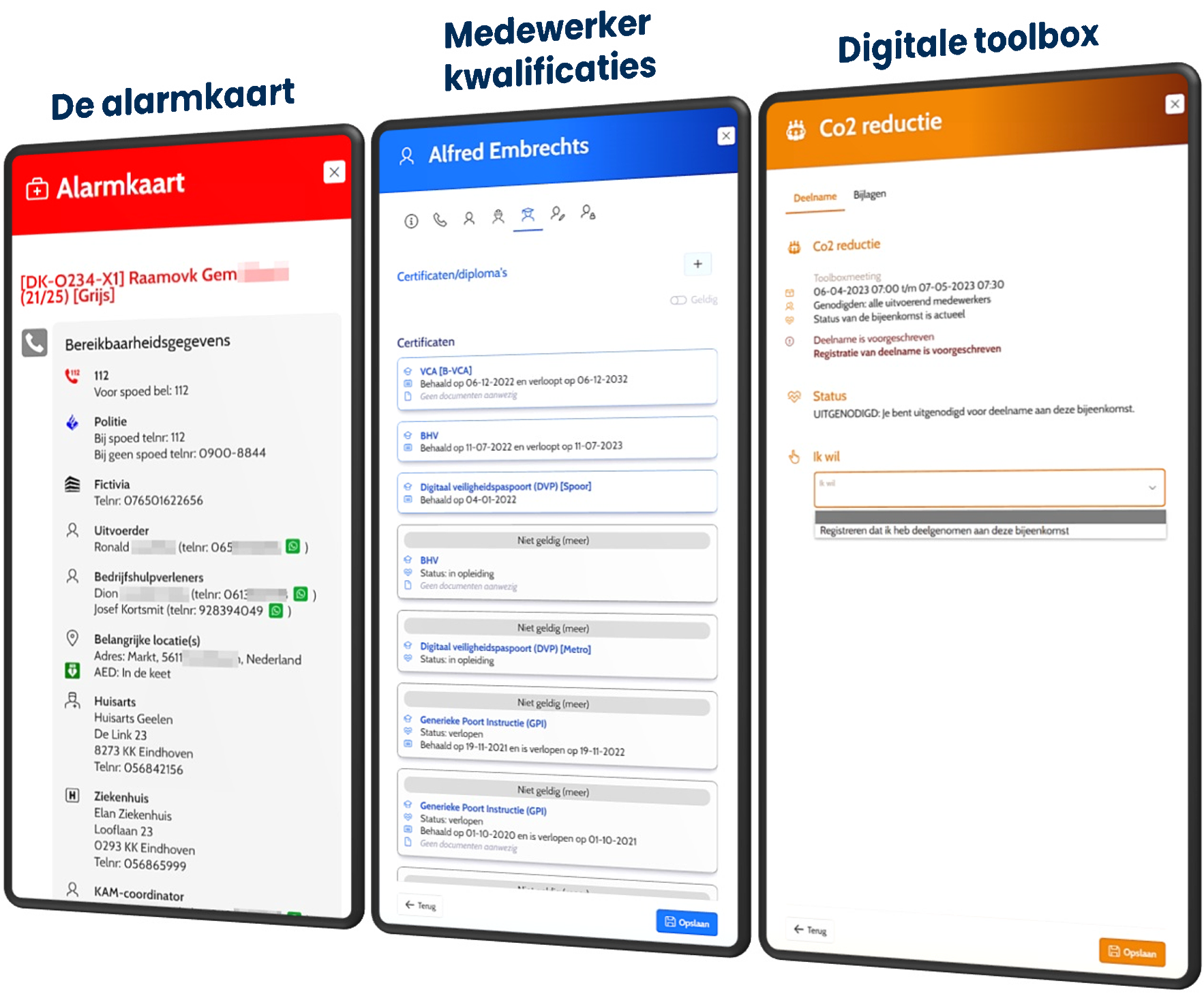 Infrabox software voor de GWW-, infra- en groensector - Toolboxmeetings, Alarmkaarten, Kwalificaties