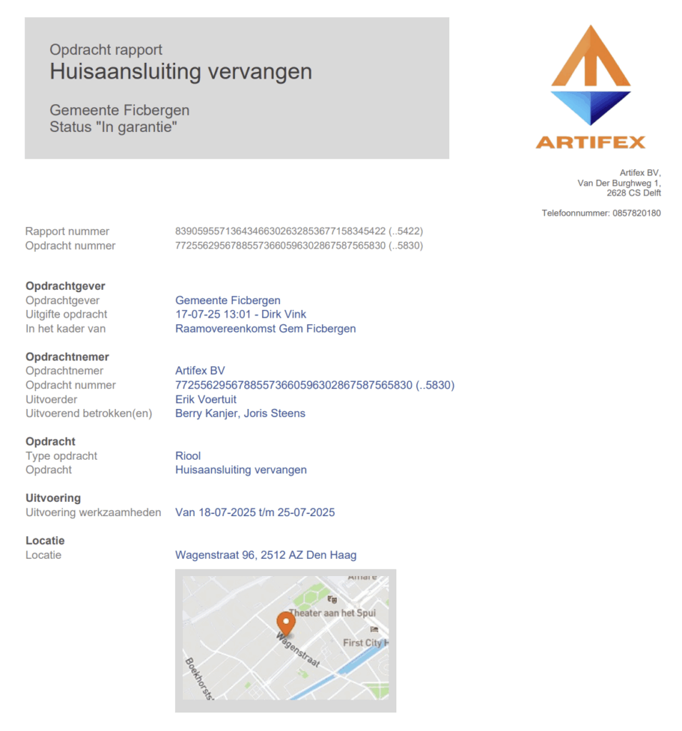 Rapportage rioolonderhoud